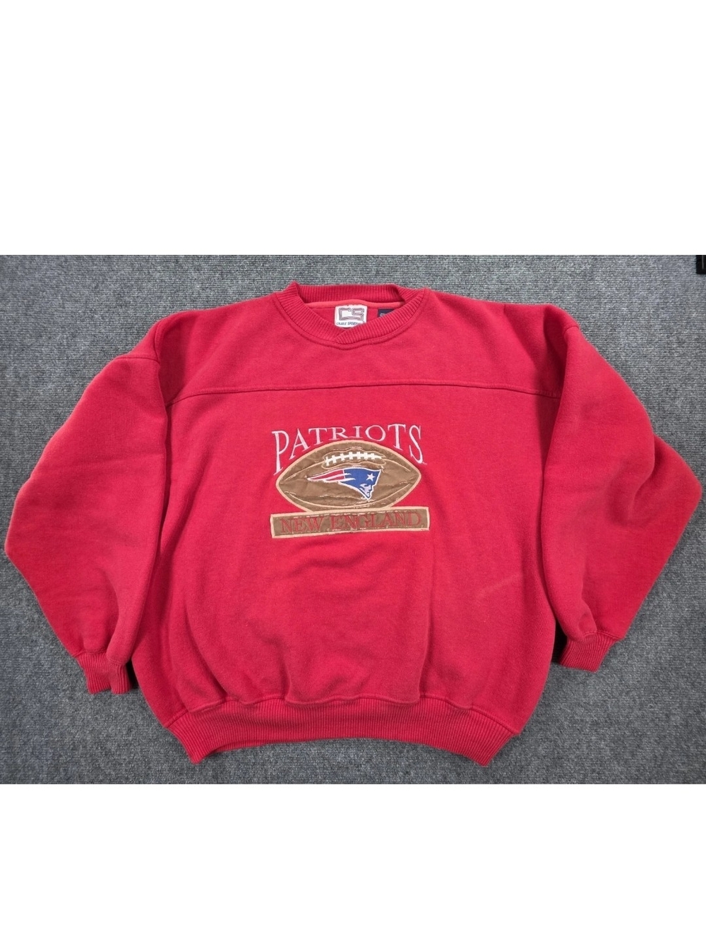 Vintage New England Patriots Crewneck Sweatshirt XL 90s Crable Sportswear NFL